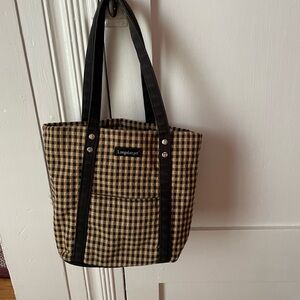 Longaberger black and brown with black straps